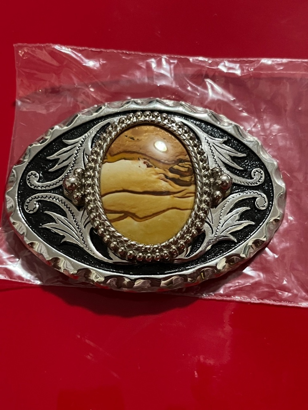 Yellow Stone Western-Style Oval Belt Buckle
